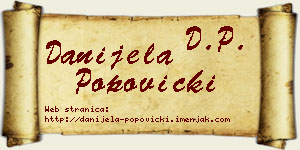 Danijela Popovicki vizit kartica